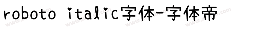 roboto italic字体字体转换